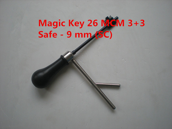 free shipping new arrival high quality decoder pick tools MAGIC KEY 26 for 3+3 Safe- 9mm (SC) decoder and pick tool locksmith tools