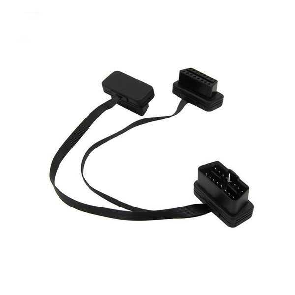 Car cable 16pin OBD2 car a second line Y line flat noodles long line 24CM