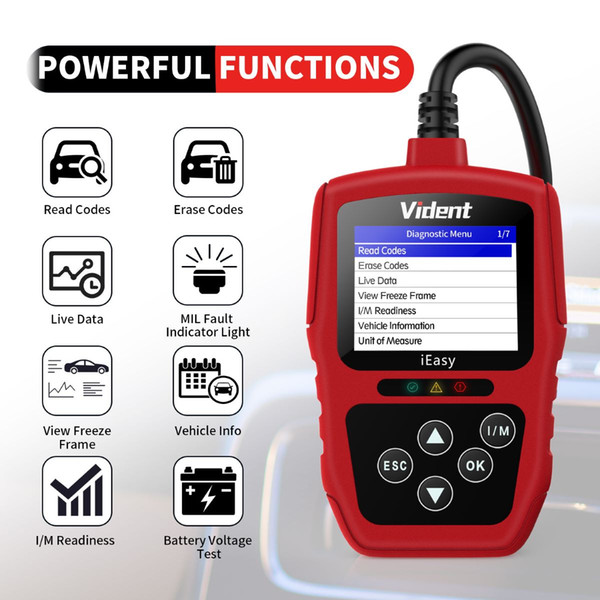 OBD2 Scanner VIDENT iEasy300 Car Engine Code Reader OBDII EOBD Can Diagnostic Scan Tool Universal Automotive Scanner Lifetime Free Update