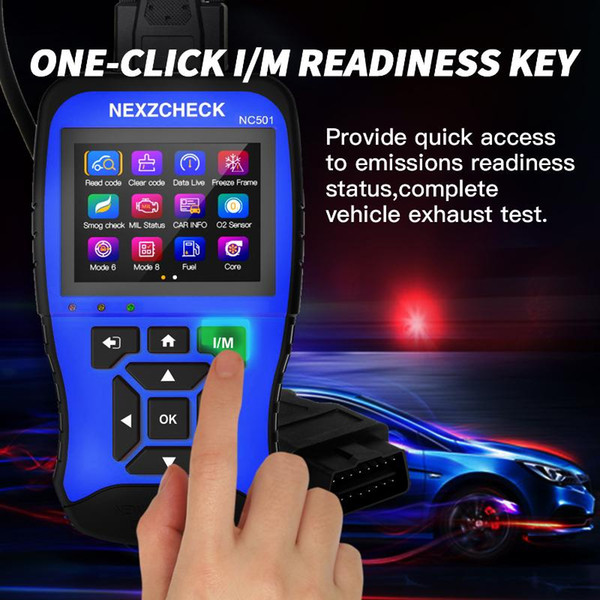 NC501 EOBD Car Scanner Tool Automotive Diagnostic Tool Code Reader for Universal Vehicles with Battery Test Fuel Analysis