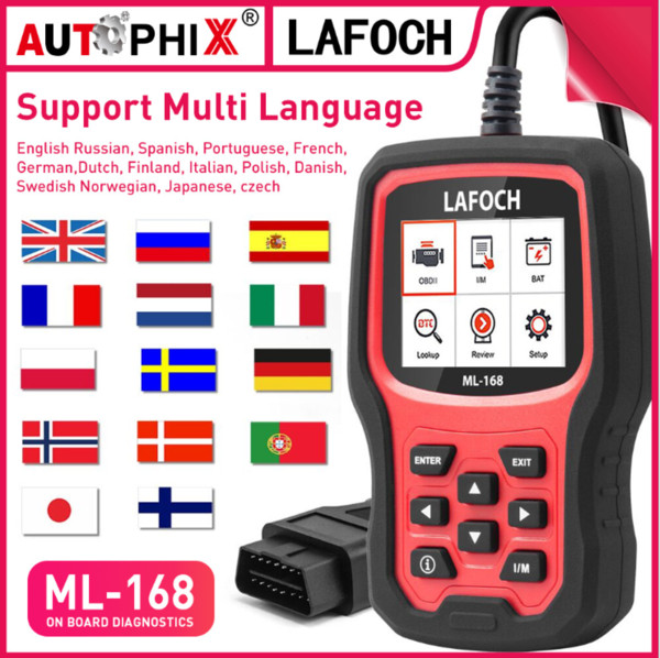 Lafoch ml-168 OBD2 automobile diagnostic instrument scanner can detect battery