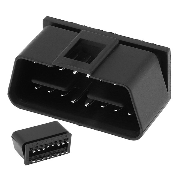 OBD-II 24V Square Hole 16Pin Male Extension Opening Cable Car Diagnostic Interface Connector PLug CDT_10U