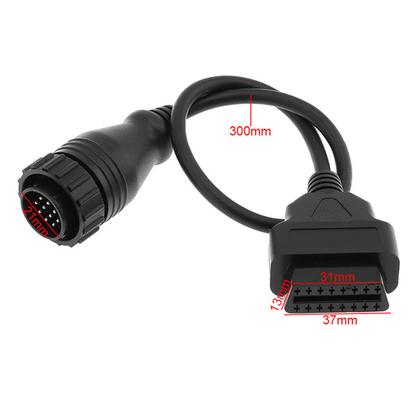 OBD-II 14 Pin Male to 16 Pin Female Diagnostic Adapter Car Connector Cable with 30CM Line for Benz 14Pin CDT_10L