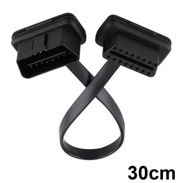 Male to Female Diagnostic Cable OBD2 ABS Black 1Pc Scanner Tool Extension