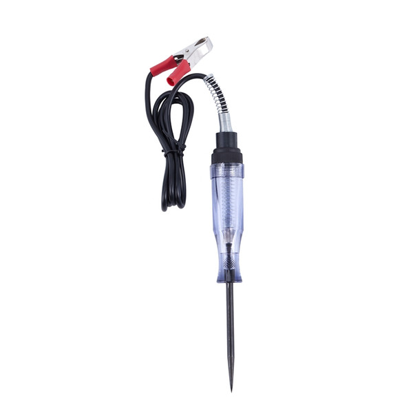 DC Electro Probe Circuit Tester Systems Test Light Car Voltage 6V/12V Red Clip