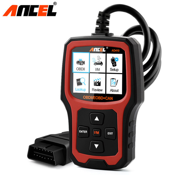 OBD2 Automotive Scanner AD410 Diagnostic Scanners with Russian OBD 2 OBD EOBD Erase Fault Error Code Readers Scan Tool