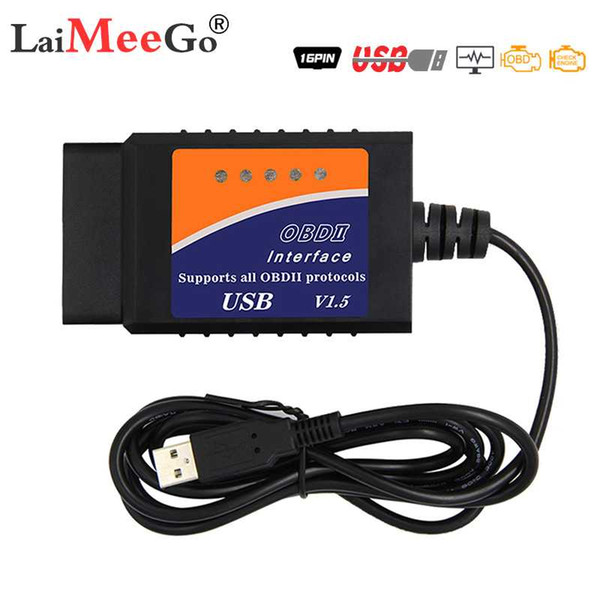 MINI OBDII USB V1.5 Scanner for Multi-brands CAN-BUS ELM327 USB OBDII vehicles OBD II Scanner ELM 327 25K80 OBD2 Diagnostic