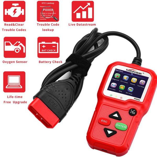 OBD2 Scanner OBD Car Diagnostic Auto Diagnostic-Tool KONNWEI KW680 Read Clear Fault Error Codes OBD2 Automotive Scanner