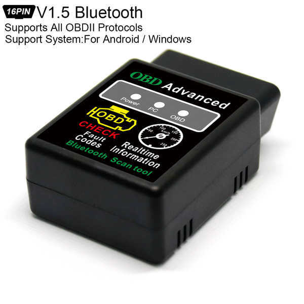 Super Mini Bluetooth Scanner V1.5 Wireless Interface Auto V02H2-1 Interface Code Readers Diagnostic Tool OBDII Protocols CDT_00K