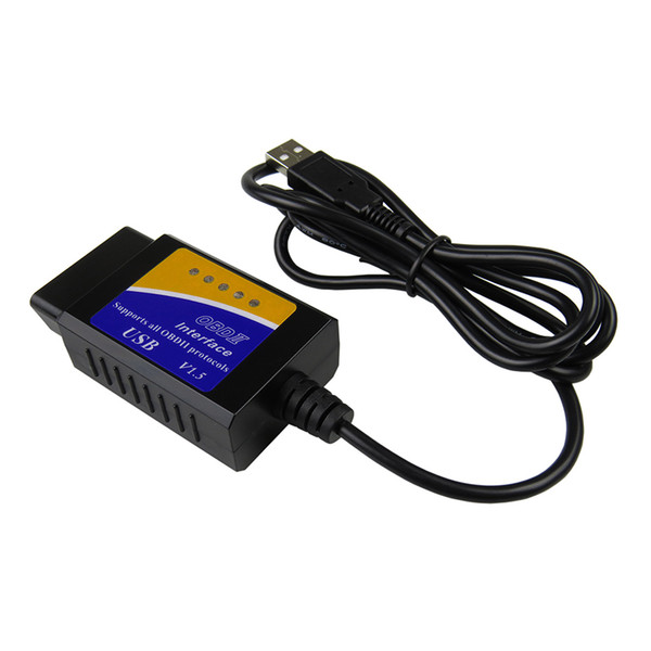 Best Quality OBD/OBDII scanner V1.5 ELM 327 USB car diagnostic interface scan tool ELM327 USB interface