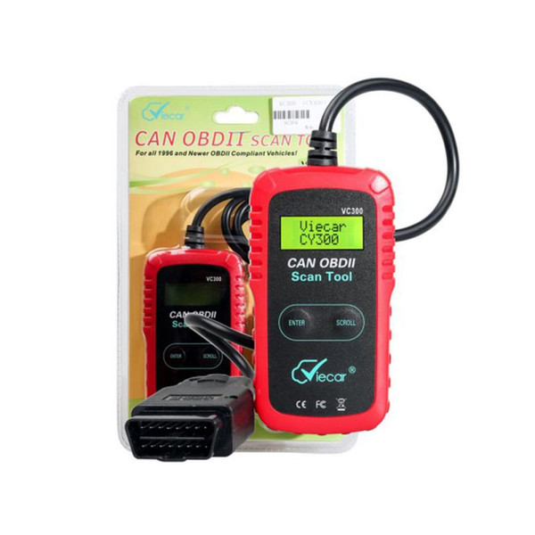 VC300 CAN BUS OBD2 Reader Hand Held Automobile Fault Detector With Screen Viecar VC300 Supported OBD-II Protocols Dropshipping