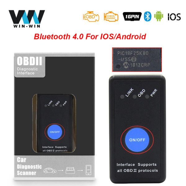 ELM 327 V1.5 PIC18F25K80 OBD2 Bluetooth Scanner For Android/ OBD OBD2 Car Diagnostic Auto Tool ELM327 Bluetooth 4.0 Scanner