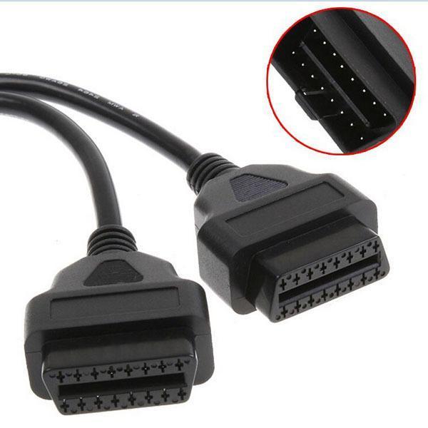 Wholesale 16 pin OBD2 OBDII Splitter Extension Cable Male to Dual Female Y Cable J1962 male to female obd 16 pin cable