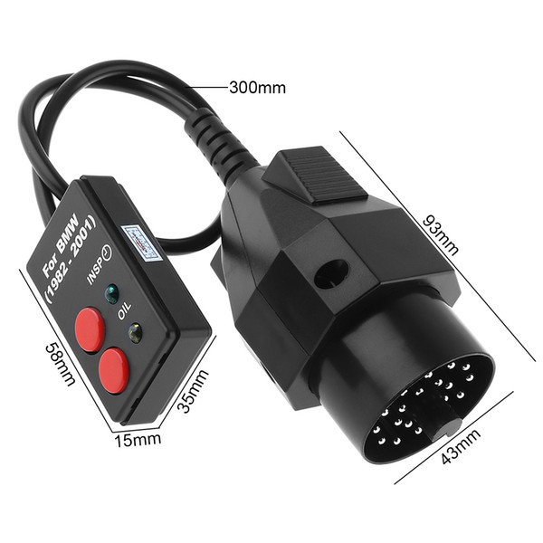 20 Pin 12V ABS Sockets Oil Service Reset Diagnostic Tool with Indicator Light for 1982-2001 BMW CDT_00Y