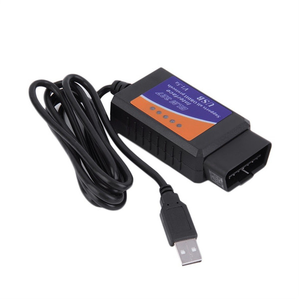 Newest Version OBD2/OBDII scanner ELM327 USB v1.5 Interface ELM 327 USB Interface OBDII CAN-BUS Scanner