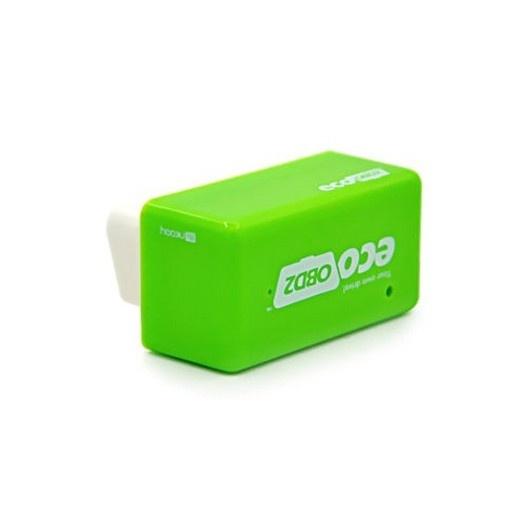 DHL 50PCS Green EcoOBD2 Economy Chip Tuning Box OBD Car Fuel Saver Eco OBD2 for Benzine Cars Fuel Saving 15%