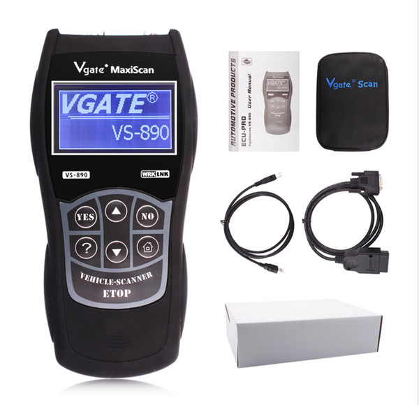 Vgate MaxiScan VS890 OBD Scanner OBD2 OBDII VS 890 Multi-Language CE FCC RoHs Certified CAN BUS KWP SAE DTC