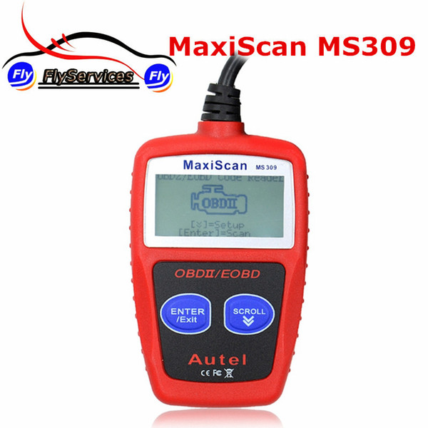 Wholesale- New Arrival MaxiScan MS309 OBD2 OBDII EOBD Scanner Car Code Reader Data Tester Scan Diagnostic Tool MS 309