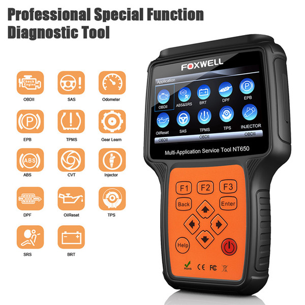 FOXWELL NT650 OBD2 Automotive Scanner ABS Airbag SAS EPB DPF Oil Service Reset OBD 2 ODB2 Car Diagnostic Tool Auto obd2 Scanner