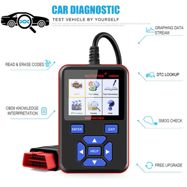 Autophix OM580 OBD2 Scanner Car Engine Fault Removal Tool Maintenance And Repair Auto Supplies Code Reader