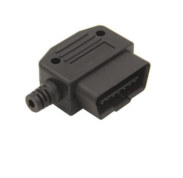 Wholesale- OBD 2 Connector Plug 16 Pin OBD II OBD 2 Diagnostic Male Terminal Connector Plug DIY Shell Adapter