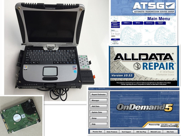 Alldata v10.53+mitchell on demand 2015+atsg softwares 3 in 1TB HDD+Laptop cf-19 Ready to use DHL free