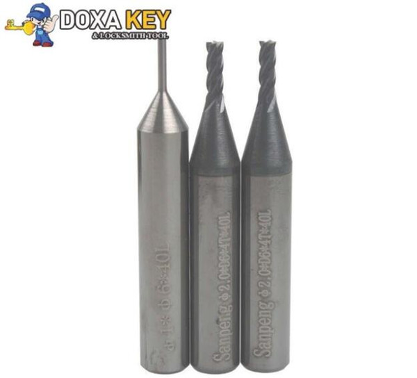 Locksmith supplies 2.0mm end milling cutter and 1.0mm key cutter for MIRACLE A5/A7/A9 key cutting machine free shipping