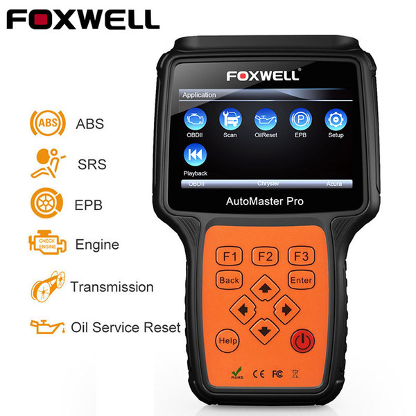 Foxwell NT614 OBD2 Automotive Scanner ABS SRS Airbag EPB Transmission Reset OBD 2 Auto Scanner Multi Language ODB2 Diagnostic