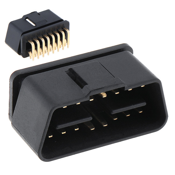 OBD-II 90 Degrees 16 Pin Male Connector Wire Sockets Connector Plug with Gold Plating Pin CDT_10Y