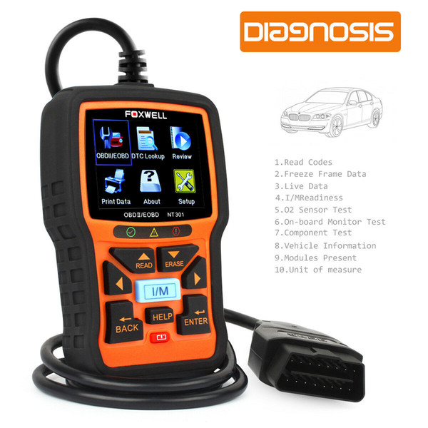 Foxwell NT301 OBD2 CAN EOBD Check Car Engine Fault Scaner Diagnostic Tool