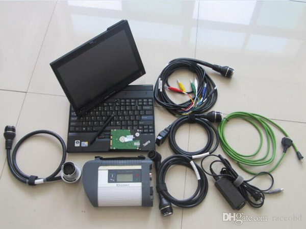 for mb star c4 2019.03 hdd 320gb windows7 with laptop x200t touch screen full set cables diagnose for 12v 24v