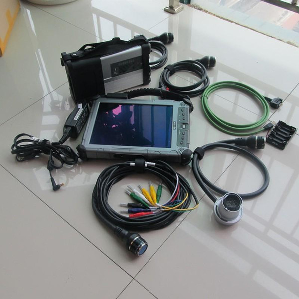 for mb star compact c5 diagnostic tool with 240gb ssd with laptop ix104 i7 cpu for cars and trucks