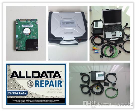 2018 super mb star c5 and alldata 10.53 hdd 1tb with laptop cf30 star diagnose for 12v 24v ready to work