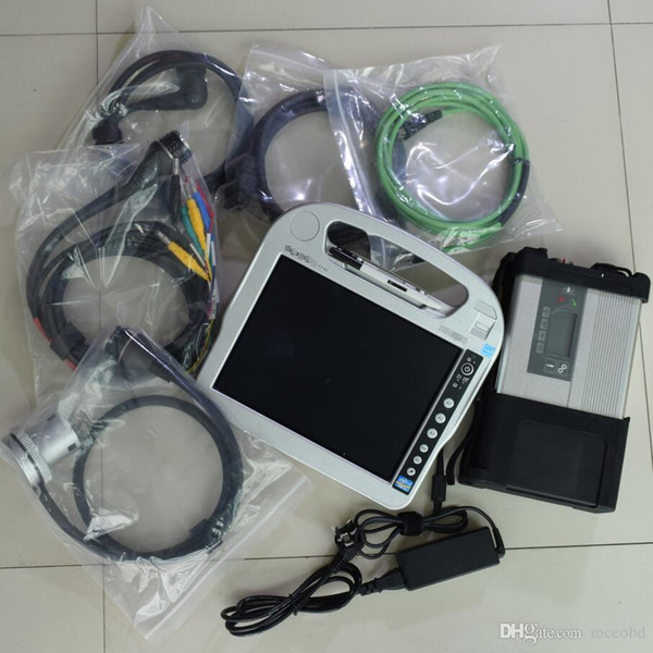 UPER for mb star c5 diagnosis hdd 320gb laptop cf-h2 i5 4g touch screen ready to use for 12v 24v best