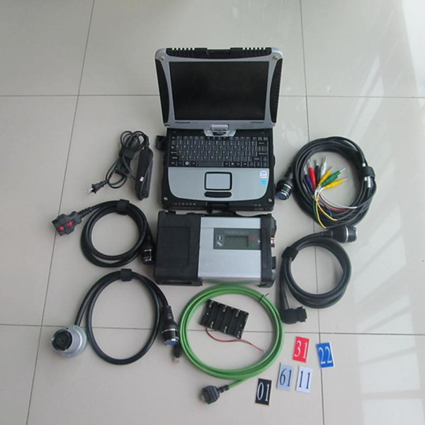 Newest star diagnostic tools sd connect c5 with wifi with super ssd latest version with laptop cf19 ready to use