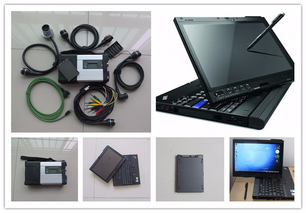 2019 Newest sd connect star c5 diagnosis with toughbook x200t laptop touch screen with ssd super diagnostic tool