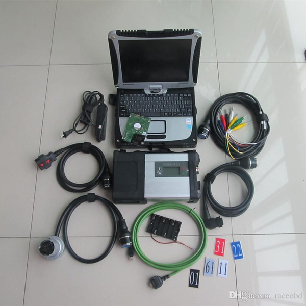 2019 for mb star c5 diagnostic with laptop cf19 touch screen with hdd ready to use