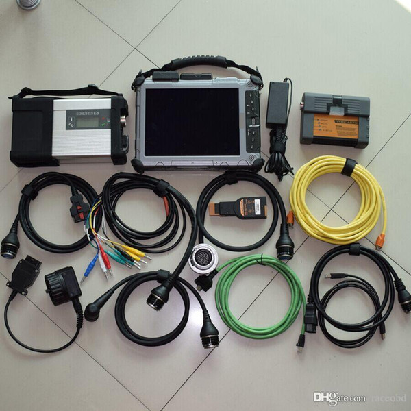 new for mb star compact c5 with for bmw icom a2 b c with ix104 laptop touch screen table 2in1 auto diagnostic tool