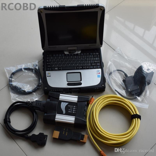 For bmw diagnostic scanner for bmw icom next with hard disk 500gb hdd ista expert mode with laptop cf19 touch screen full