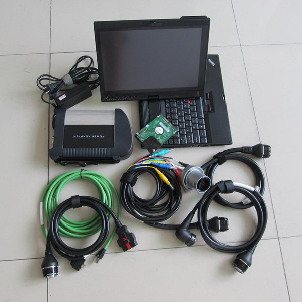 newest sd connect compact 4 star c4 with das xentry epc hdd with x200t laptop touch table