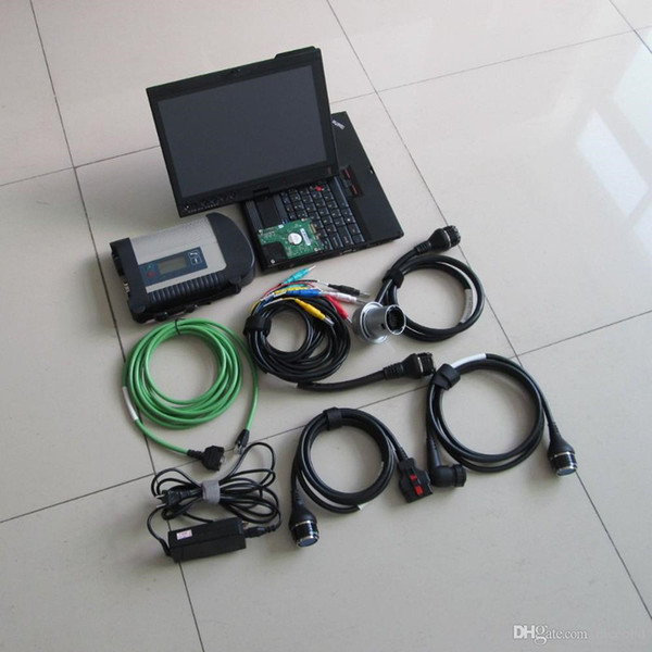 for mb star compact c4 diagnostic tool with hdd with laptop x200t ready to work dhl free shipping