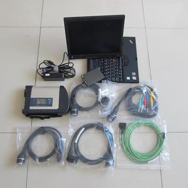 Diagnosis star c4 sd connect with laptop x200t touch screen with ssd fast ready to use for mb cars trucks scanner