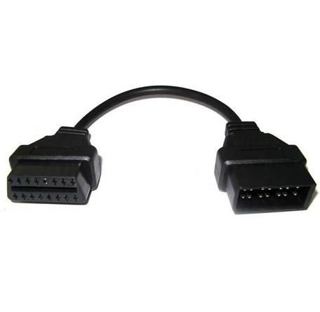 OBD2 Cable Adapter For Nissan 14 Pin to OBD OBDII 16 Pin Female Diagnostic Cable Connector