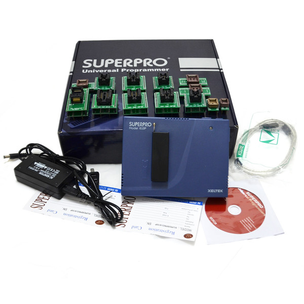 Xeltek Superpro 610P High Speed Universal USB IC Programmer with 13pcs Burn Blocks