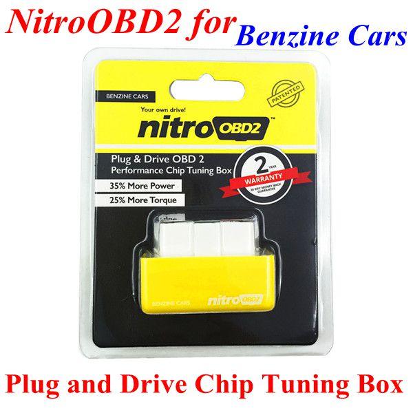 Top Quality Plug and Drive NitroOBD2 Performance Chip Tuning Box for Benzine Cars ECU Chip Turning Free Shipping