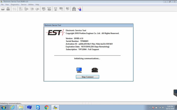 EST 2018B for perkins and for one PC installation