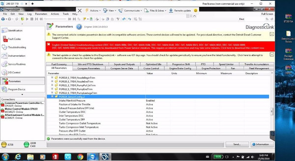 Detroit Diesel Diagnostic Link DDDL - Engineering+FP LOADER For 8.00-8.06[ USB Dongle] It can Change All Parameters!!!