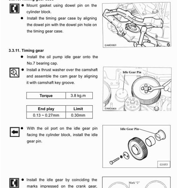 Daios Doosan Diesel Engines Service Manual and Maintenance manual, PDF 2018