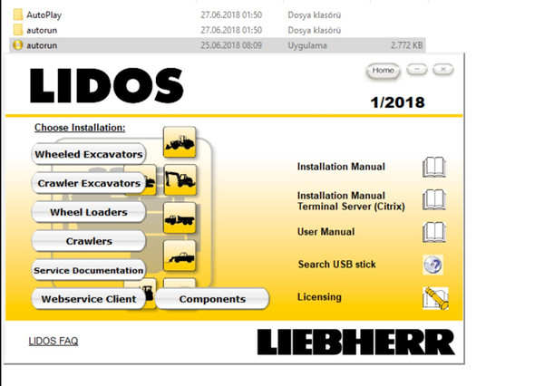 Liebherr Lidos 2019 All Parts & Service Complete Set Offline+HDD 500GB