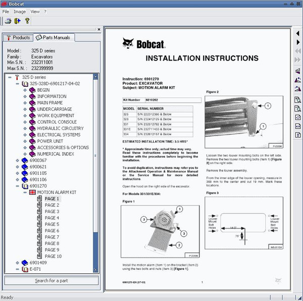 Bobcat parts catalog